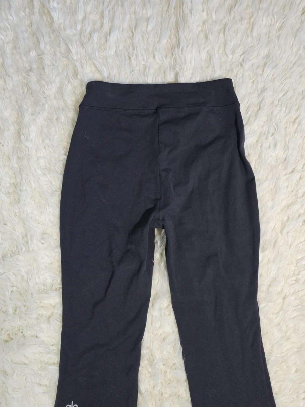 ALO Yoga Black Boot-Cut Split-Hem Pants